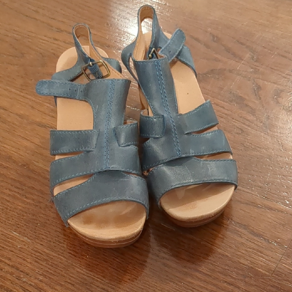 Dansko Blue Leather Sandals